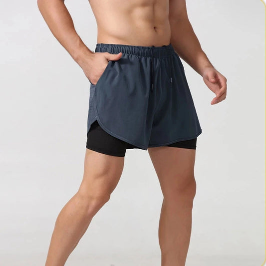 Calções de corrida com bolso