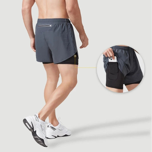 Calções de corrida com bolso